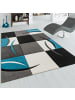 KADIMA DESIGN Teppich Kurzflor Karo Wohnzimmer in Türkis
