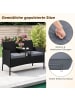COSTWAY 2-Sitzer Gartenbank mit Tisch in Grau