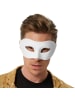tectake Elegante Halbmaske in Einheitsgröße, weiß