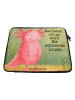 Mr. & Mrs. Panda Laptop Tasche Axolotl Glücklich Design mit Spruch in Weiß