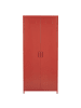 Beliani Kleiderschrank VARNA in Rot - (W) 76 x (H) 170 x (L) 50 cm