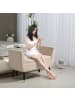 HOMCOM Sitzbank in Beige 107L x 42B x 65H cm