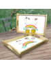 Mr. & Mrs. Panda Holz Servierbrett Einhorn Regenbogen ohne Spruch in Weiß