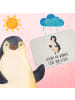 Mr. & Mrs. Panda Duschvorleger Pinguin Marienkäfer mit Spruch in Weiß