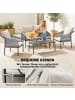 Outsunny Rattan Gartenmöbel Set in Khaki 118L x 66B x 65H cm