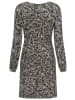 Laura Scott Jerseykleid in schwarz-creme-gemustert