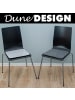 DuneDesign 2er Set Filz Stuhlkissen 35x35cm in Grau