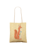 Mr. & Mrs. Panda shopping bag Eichhörnchen Blume ohne Spruch in Gelb Pastell
