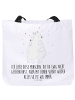 Mr. & Mrs. Panda Damen Schultertasche Eisbär Umarmen mit Spruch in Weiß