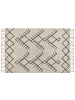 Beliani Kurzflor ERLER in Beige/Schwarz - (W) 160 x (H) 1.2 x (L) 230 cm