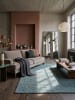 KADIMA DESIGN Teppich Wolle Handgetuftet ALNE Wohnzimmer Modern Wohnlich in Türkis