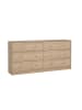 CALICOSY Kommode LISE in Helles Holz - (W) 143,1  x (H) 68,3  x (L) 30,1  cm