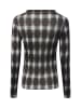 OPUS Langarmshirt Secki in schwarz ecru