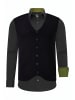 Rusty Neal Hemd mit Weste in Schwarz / Khaki