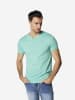 KOROSHI Basic baumwolle henley t-shirt in grun