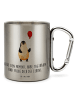 Mr. & Mrs. Panda Edelstahltasse Pinguin Luftballon mit Spruch in Silber