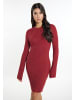 faina Damen Strickkleid in Weinrot