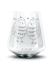 Mr. & Mrs. Panda Blümchentail Glas Eulen Liebe ohne Spruch in Transparent