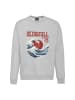 OLDSKULL Sweatshirt Asian Big W Vintage Logo Graphic in Heather Grey