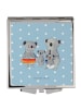 Mr. & Mrs. Panda Handtaschenspiegel quadratisch Koala Familie oh... in Blau Pastell