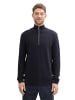 Tom Tailor Pullover in knitted navy melange