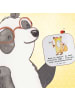 Mr. & Mrs. Panda Bierdeckel Sozialarbeiterin Stärketage mit Spruch in Weiß