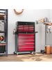 HOMCOM Werkzeugwagen-76L x 33B x 75H cm-Rot