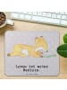 Mr. & Mrs. Panda Mouse Pad Fuchs Lesen mit Spruch in Grau Pastell