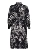 KAFFE curve Kleid KCmona Regular fit in Black/White Painted Flower
