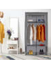relaxdays Stoffschrank in Anthrazit - (B)90 x (H)172 x (T)45 cm