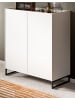 Inn.Furn Schuhschrank weiß und Artisan Eiche, Schuhkommode 90 x 97 cm, Soft-Close