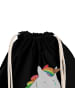 Mr. & Mrs. Panda Sportbeutel Einhorn Traurig ohne Spruch in Schwarz