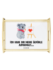 Mr. & Mrs. Panda tablett aus holz Koala Künstler mit Spruch in Weiß