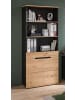 Inn.Furn Aktenschrank in Eiche Artisan und grau 80 x 190 cm, Büroschrank mit Soft-Close