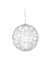relaxdays LED Dekokugel in Silber - Ø 25 cm
