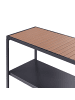 Beliani Gartenküche AVETRANA in Schwarz/Braun - (W) 150 x (H) 90 x (L) 50 cm
