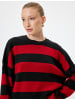 KOTON Sweater in Rot Gestreift