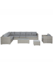Beliani 7-tlg Lounge Set XXL in Grau