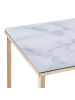 Beliani Konsolentisch ROYSE in Weiß/Gold - (W) 120 x (H) 76 x (L) 35 cm