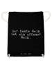 Mr. & Mrs. Panda Jutebeutel Der beste Wein ist... mit Spruch in Schwarz