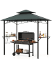 COSTWAY Grillpavillon Garten 240 x 151 x 255 cm in Grau