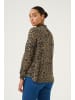 Kaffe Langarm-Bluse KAamber in Major Brown/Black Leopard