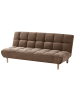 Beliani Schlafsofa RISOR in Braun - (W) 190 x (H) 83 x (L) 90 cm
