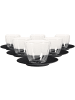 Villeroy & Boch 6er Set Café au Lait-Set Manufacture Rock 250 ml schwarz in schwarz