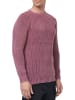 Rusty Neal Verwaschener Strick Pullover im Vintage Look in Rose