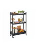 relaxdays Nischenwagen in Schwarz - (B)20 x (H)85 x (T)50 cm