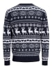JACK & JONES Junior Weihnachtspullover Strickpullover Jjxmas in navy blazer cloud dancer