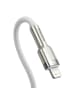 Wisam® Schnellladekabel Metalldatenkabel USB-C kompatibel mit iPhone 20W 2m weiß