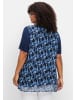 sheego Blusenshirt in marine-gemustert