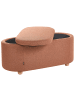 Beliani Pouf HAYWARD in Braun - (W) 98 x (H) 44 x (L) 44 cm